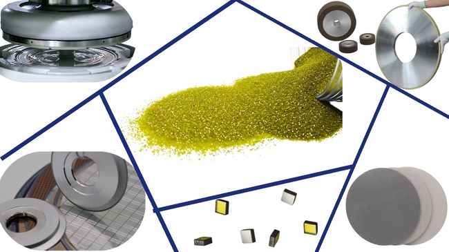 Monocrystalline diamond powder.